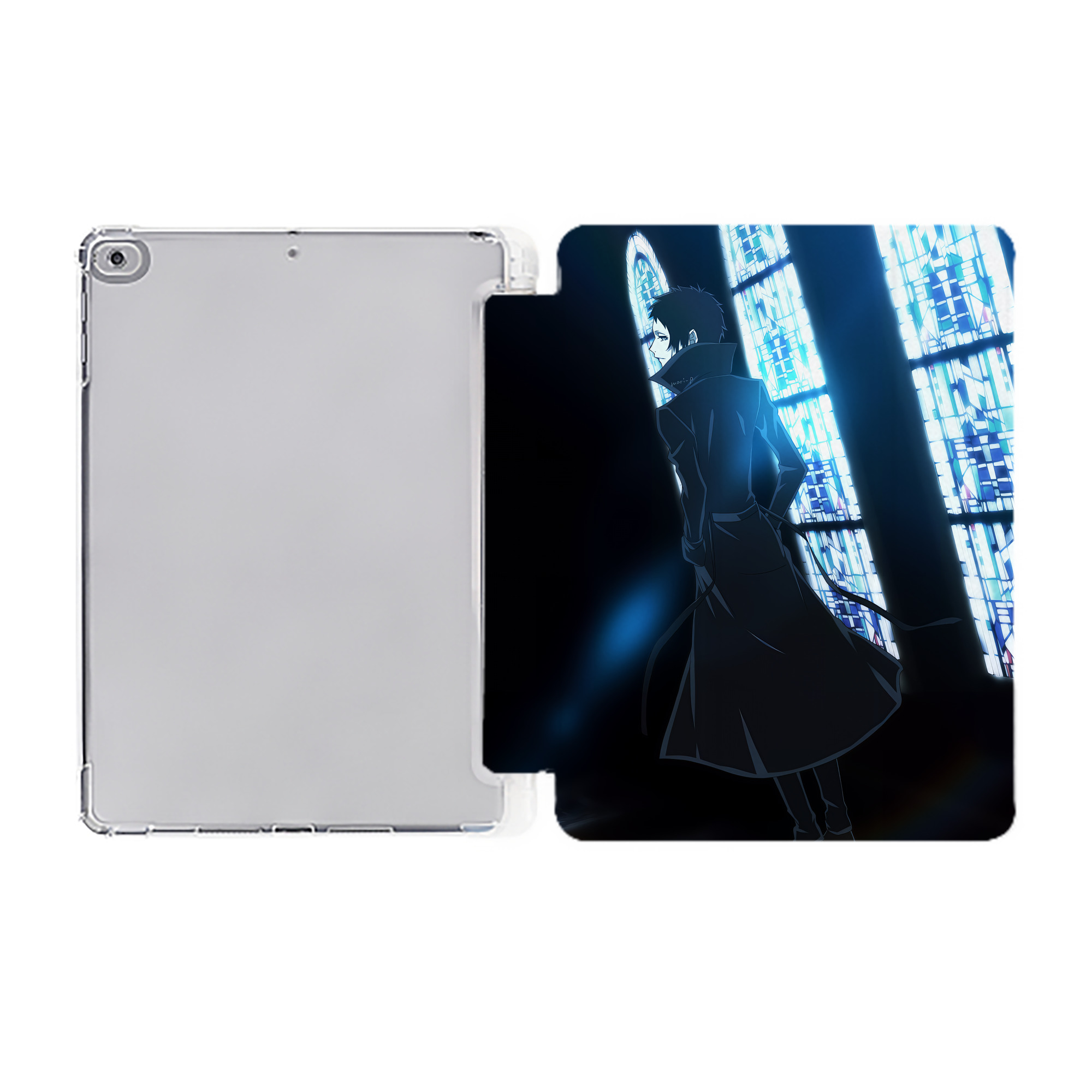 （画像用） 文豪ストレイドッグス Bungo Stray Dogs IPad ケース ペン収納付き 三つ折りスタンド PUレザー×シリコン 対応機種9.5/10.5/10.9インチ